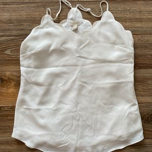 J Crew Scalloped Blouse